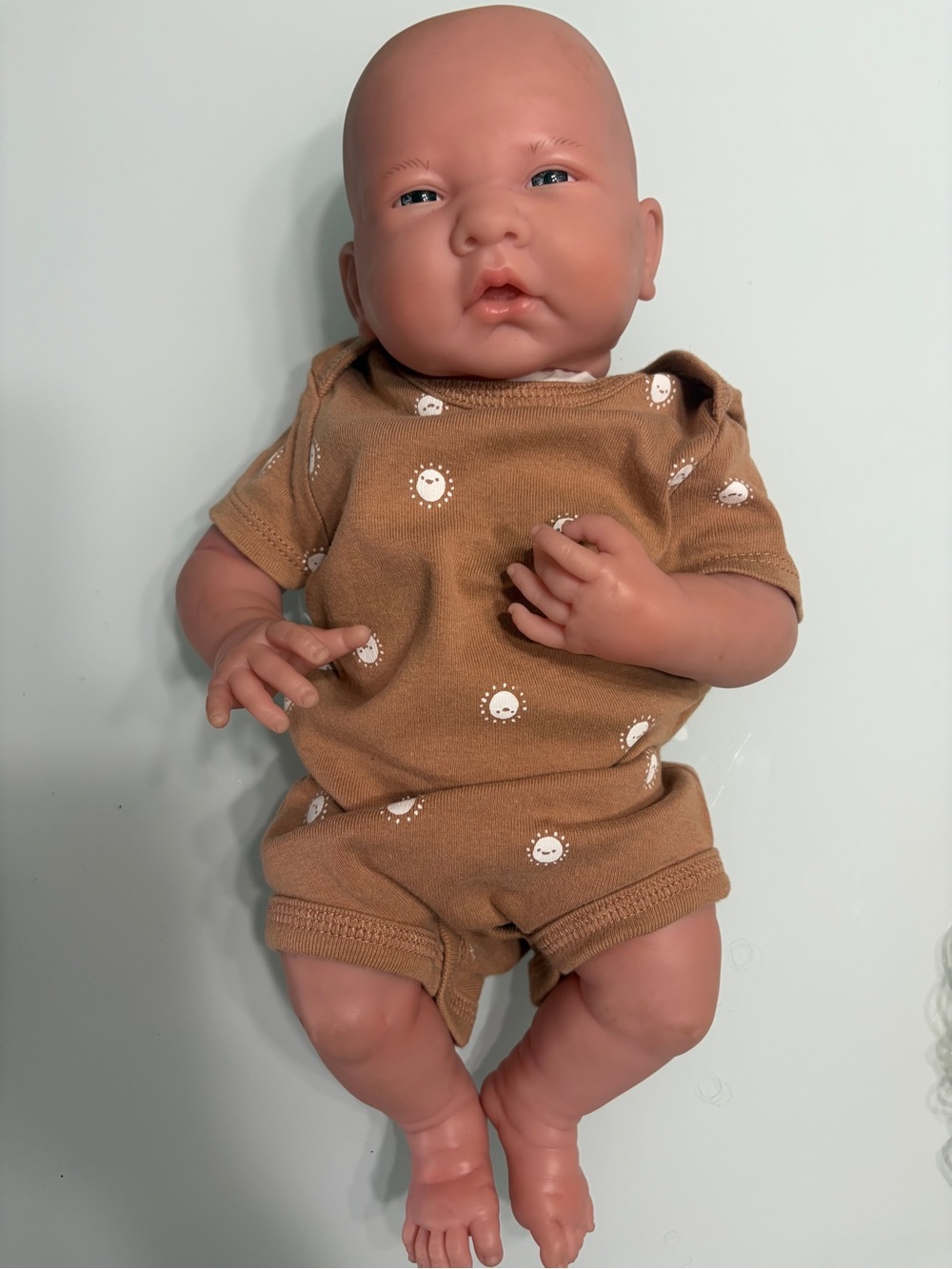 Berenguer Vinyl Baby Doll with Tan Outfit
